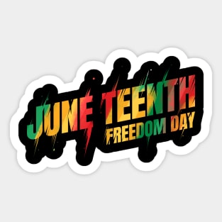 African Colors Freedom Day Logo Juneteenth Sticker